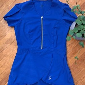 Jaanuu Tulip Scrub Top Royal Blue (d/c’d color)